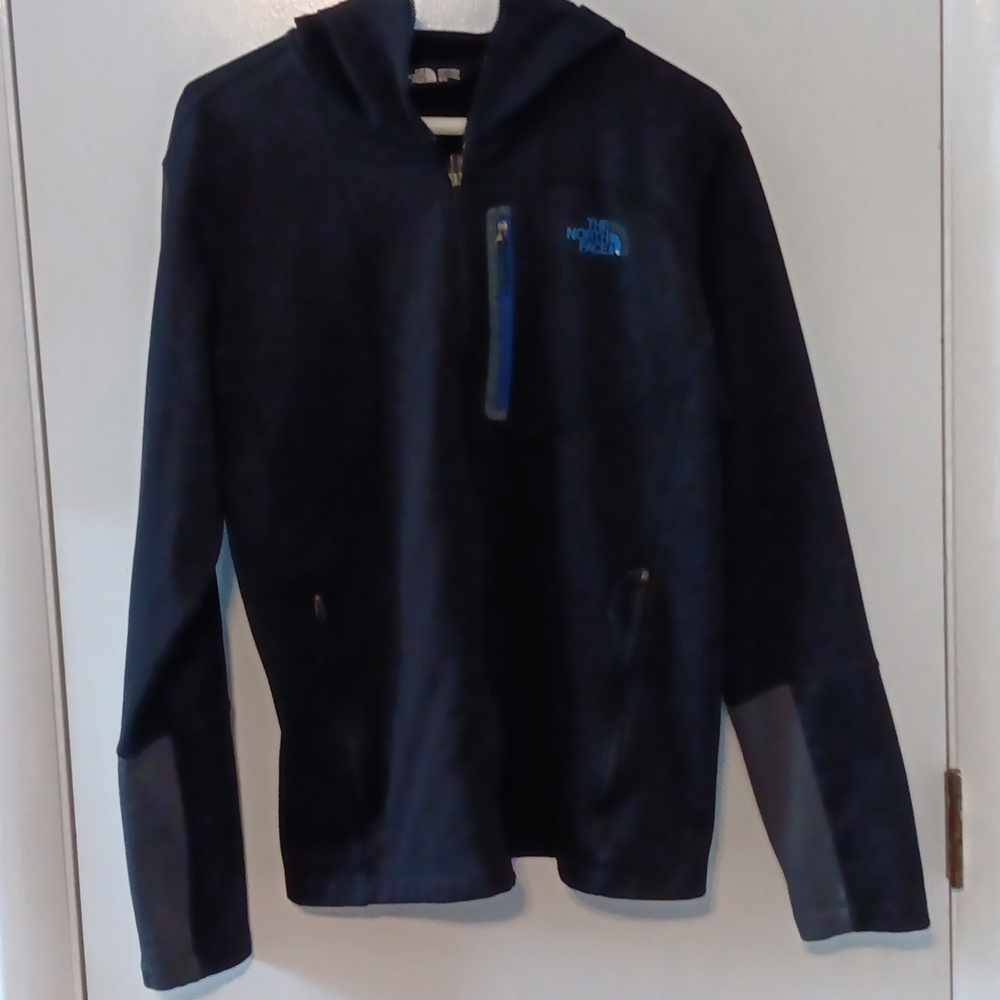 Men's North Face full zip black hoodie - M